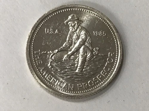 1985 1/10oz .999 Fine Silver Engelhard Prospector Very Rare Low Mintage