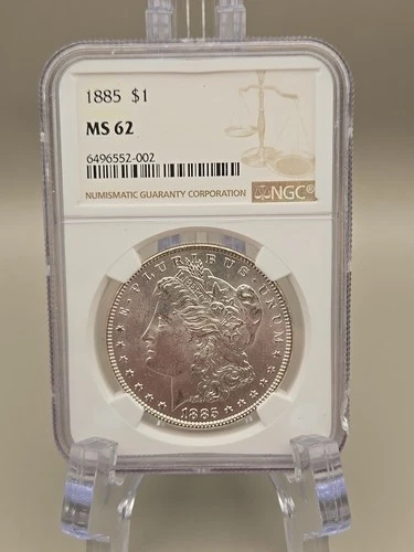 1885 Morgan Silver Dollar $1 - NGC MS 62