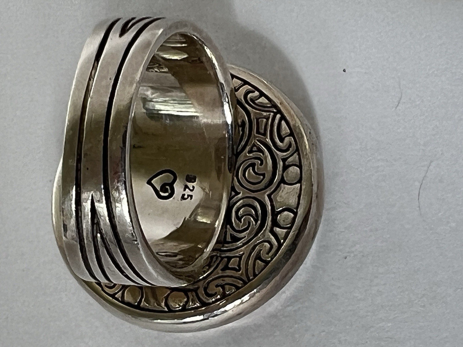 19gr Brighton Solid Sterling Silver Scroll Open W… - image 11