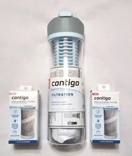 Contigo Filtration Clybourn Water Bottle 24 oz with 2 Replacement Filters 