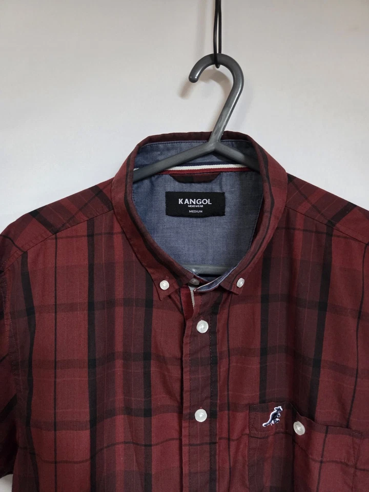 Kangol Short Sleeve Check Shirt Size M #743 - Image 3 of 4