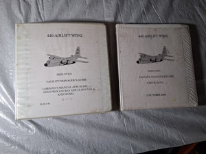 2-Count 440 Airlift Wing “Deployed Facility Manager's Guide” Airman's Manual AFM