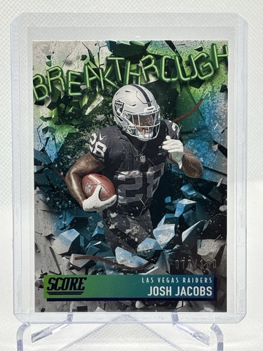 2021 Panini Score Breakthrough - Josh Jacobs #B4 /100 - Picture 1 of 3
