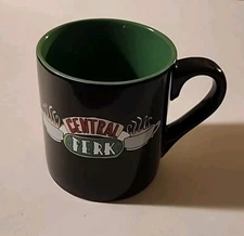 Friends Central Perk Black, Black Interior Mug NBC Show Large Coffee Mug 14 oz