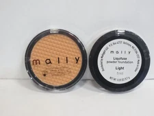 MALLY LIQUIFUSE POWDER FOUNDATION LIGHT 0.20 OZ (LOT OF 2)