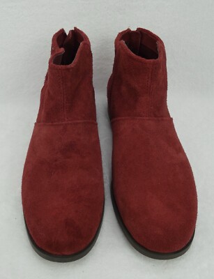 Koolaburra by UGG Suede Studded Ankle Boots Giyah - Syrah Red  Women s Size 8