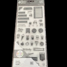 Happy Planner “me & my big ideas” 40 piece clear Stamps  NEW Free Shipping
