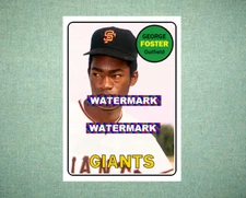 George Foster San Francisco Giants 1969 Style Custom Baseball Art Card