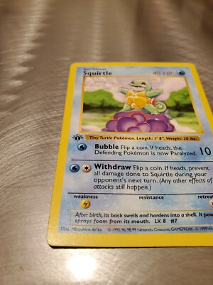 1999 Pokemon 1st Edition Shadowless Base Set - Squirtle 63/102 | eBay
