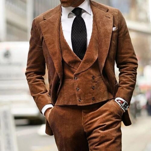 Rust brown corduroy Three Piece Coord Set