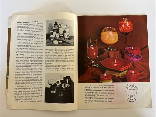 Vintage 1971 Creative Candle Making LaCresta Manufacturing MCM Crafts Ephemera - Picture 6 of 16