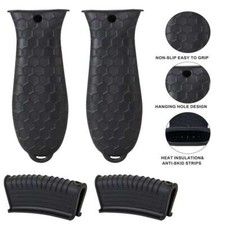 Silicone Holder Cast Iron Hot Skillet Handle Cover Potholder Pot Pan Sleeve New