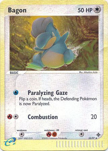 Pokemon Card - Dragon 23/97 - BAGON (REVERSE holo-foil) - NM