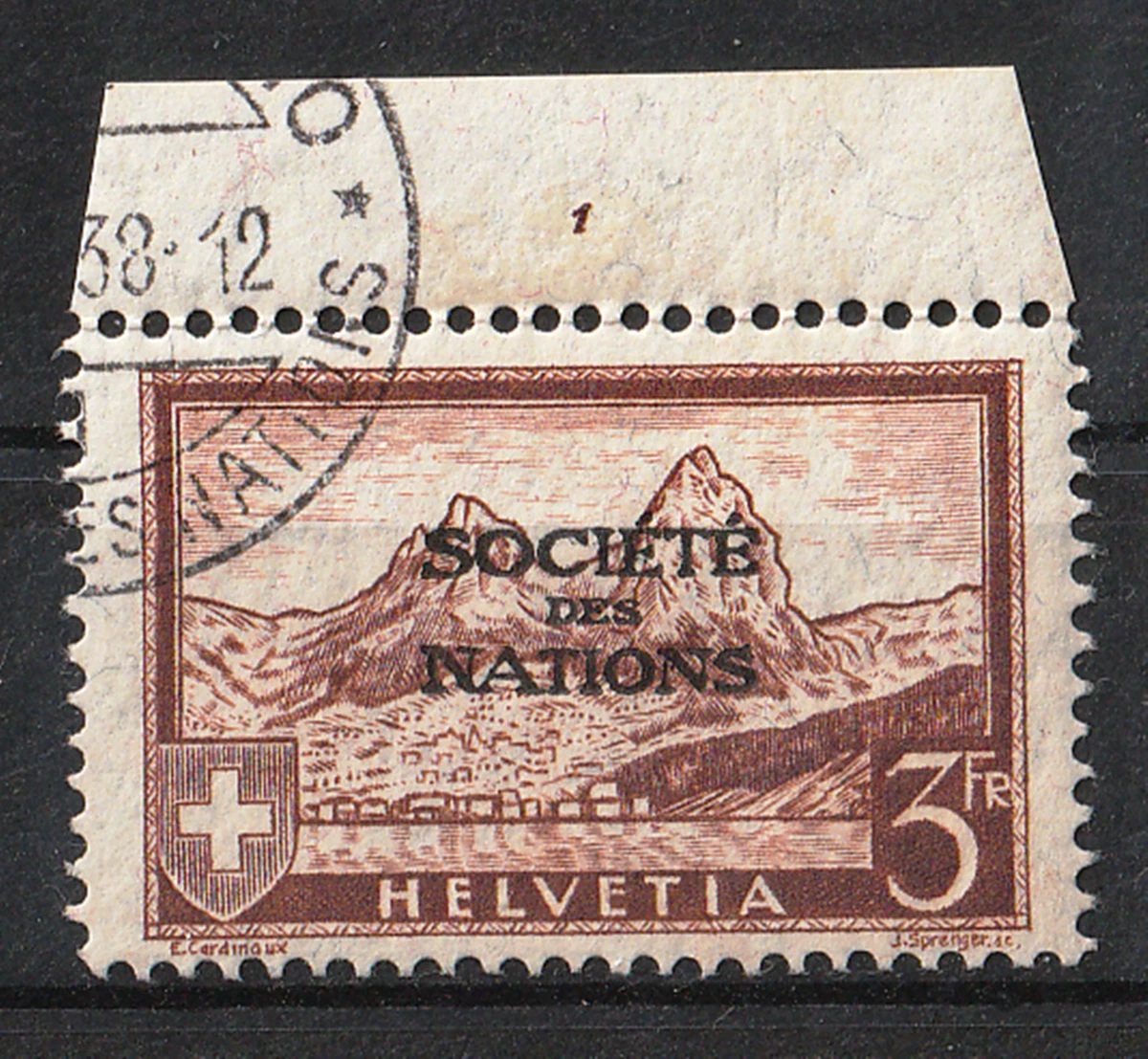 SCHWEIZ-Ämter SDN MiNr. 56, 5,- Franken, gestempelt, Michel 250,--