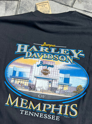 Vintage 2000 Harley Davidson Motorcycles Size Does Matter T-Shirt 