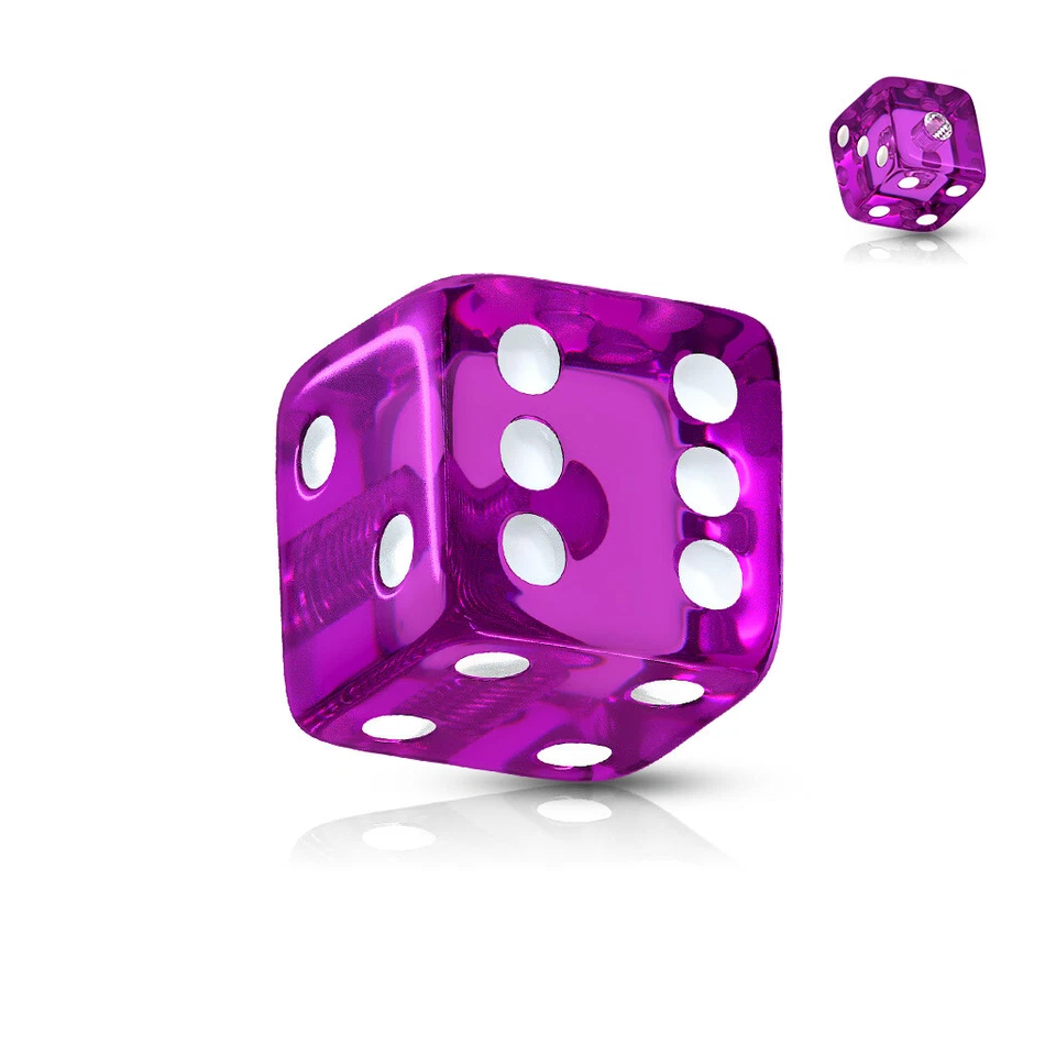 Bola de acrílico roscada UV para dados de 10 piezas para cejas labio lengua anillo pezón anillos Foto 3 de 4