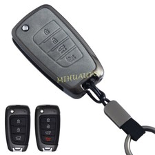 For Hyundai 3 4 Buttons Metal Leather Flip Key Fob Case Cover Chain Accessories For Hyundai 3 4 Buttons Metal Leather Flip Key Fob Case Cover Chain Accessories