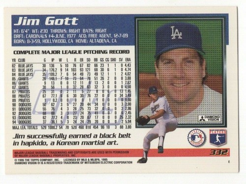 1995 Topps Baseball Set Break #200-396 Series 1 (Pt2) - Picture 247 of 369