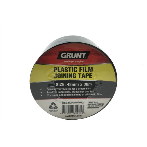 2x Grunt BUILDERS PLASTIC FILM JOINING TAPE 48mmx30m *Australian Brand