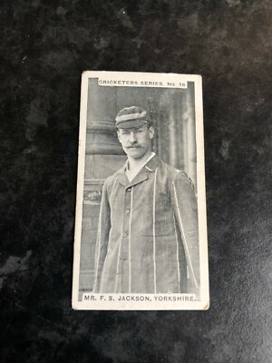 RUTTER CRICKETER SERIE F S JACKSON OF YORKSHIRE N016 AUSGEGEBEN 1902 - SELTENE KARTE