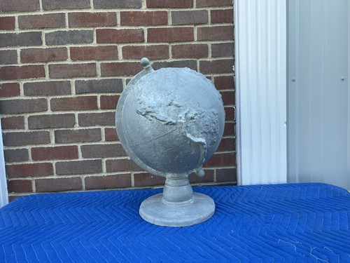 Mid 20th Century Serge Roche Style Plaster Globe of the Earth