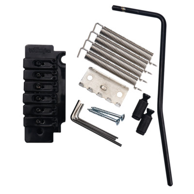 Wilkinson WVS50K 54mm String Spacing 2-Point Tremolo Bridge Locking Saddle Black