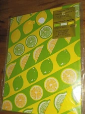 Vintage Gift Wrsp,scented,scratch And Sniff Lemon Lime. Agc,1 Pkg,(bx91jd)