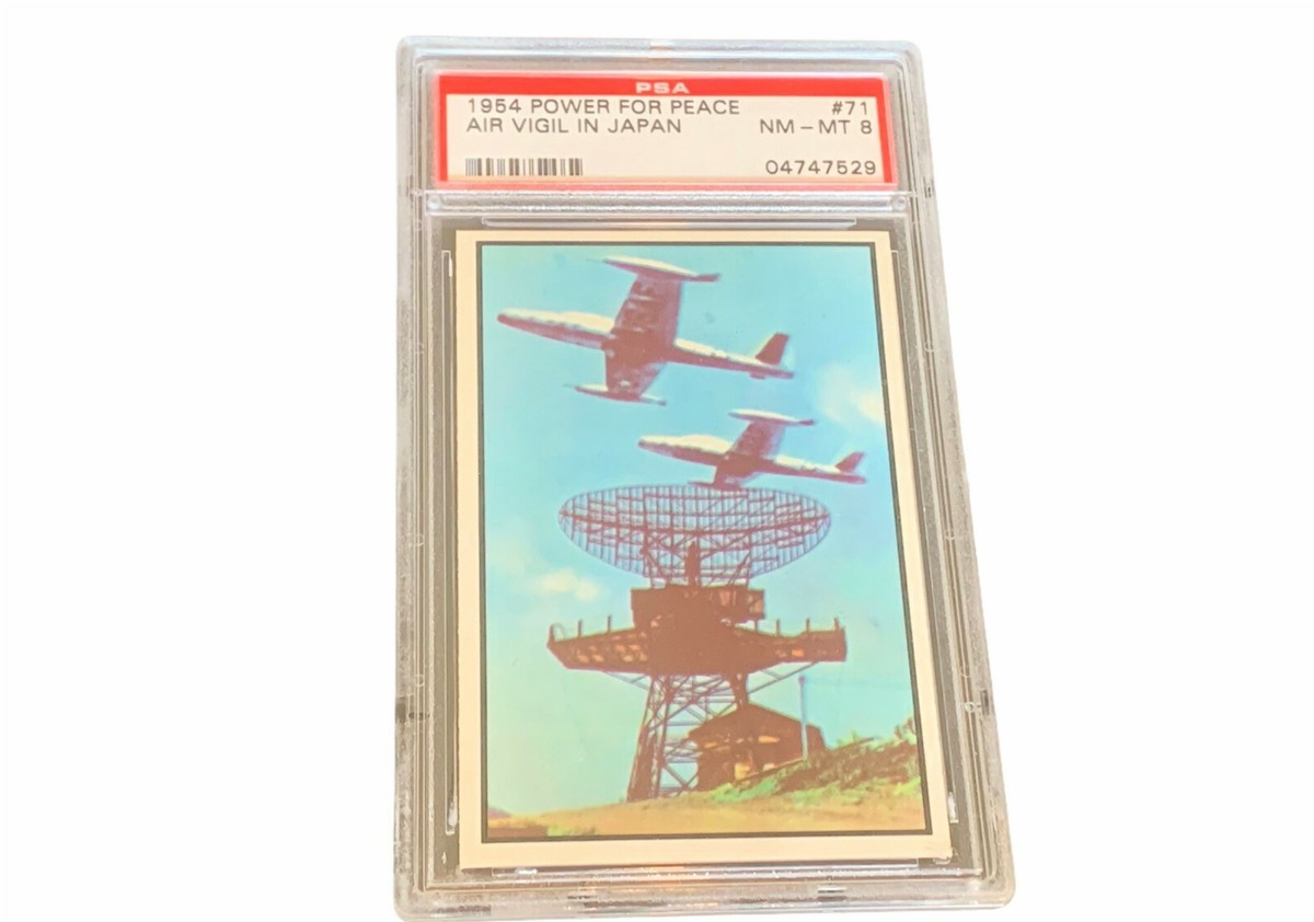 Power for Peace 1954 Military trading card PSA 8 vtg #71 Air Vigil