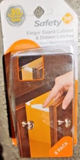 Safety 1st Finger Guard Cabinet & Drawer Latches 8 Pack Brand New