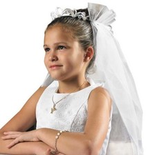Elegant Tiara First Communion Veil JS204 NEW 25 Inches Long