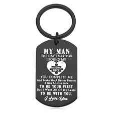 Husband Boyfriend Gifts from Wife Girlfriend - to My Man Keychain Gifts for H...