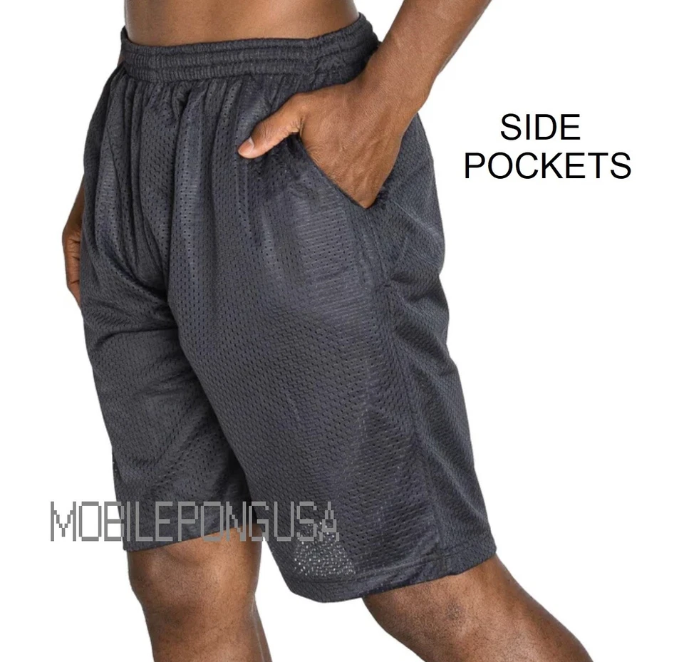 Pantalones Cortos de Baloncesto para Hombres Jogger Malla Fresca Ajuste Seco Malla Gimnasio Entrenamiento Grandes y Altos S-5X Foto 2 de 2