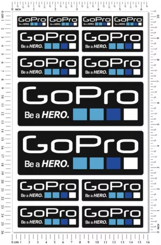 GoPro Action Kamera Aufkleber Laminiert Auto Fahrrad Helm Surf Set Be a Hero - Bild 1 von 1