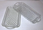 2 VTG Anchor Hocking Wexford Crystal Relish Tray Dish Plate Clear Glass 9.75"x5"