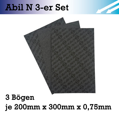 3 Bogen Dichtungspapier Dichtmaterial - Elring Abil N DIN A4 - 0,75mm stark