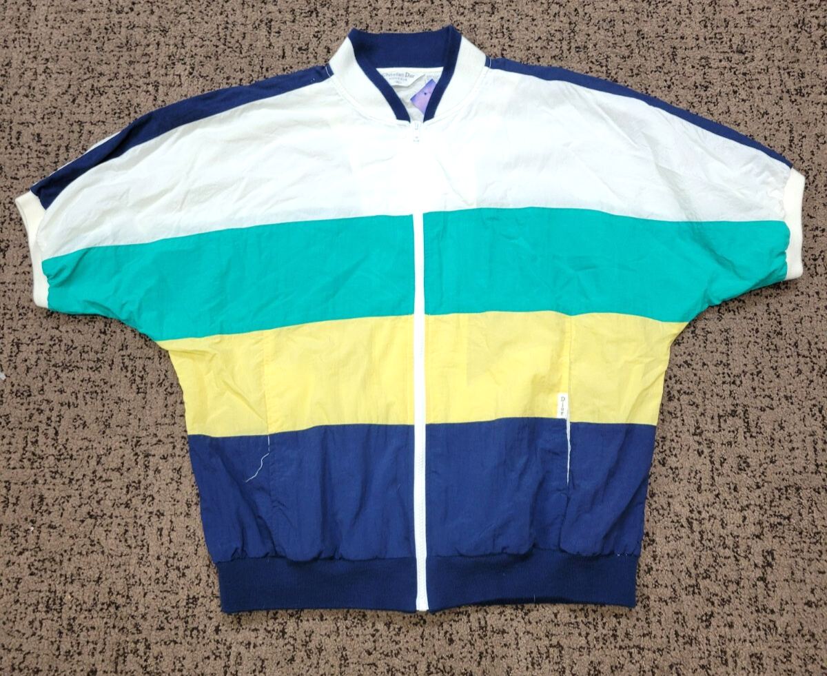 vtg 80s 90s CHRISTIAN DIOR S/S Track Jacket Men's XL X-LARGE