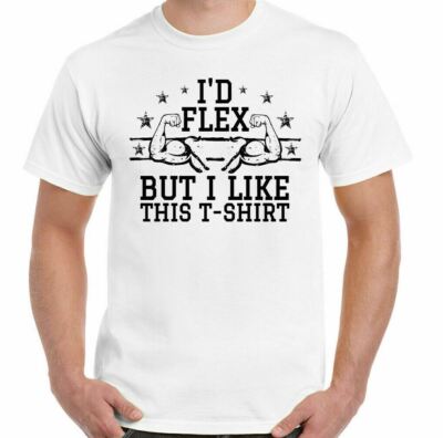 Gym T-Shirt Herren Id Flex but I Like this lustiges Trainingstop MMA Bodybuilding Top