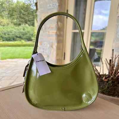 Coach CQ003 Ergo Bag Patent Coachtopia Leather Olive Green NWT