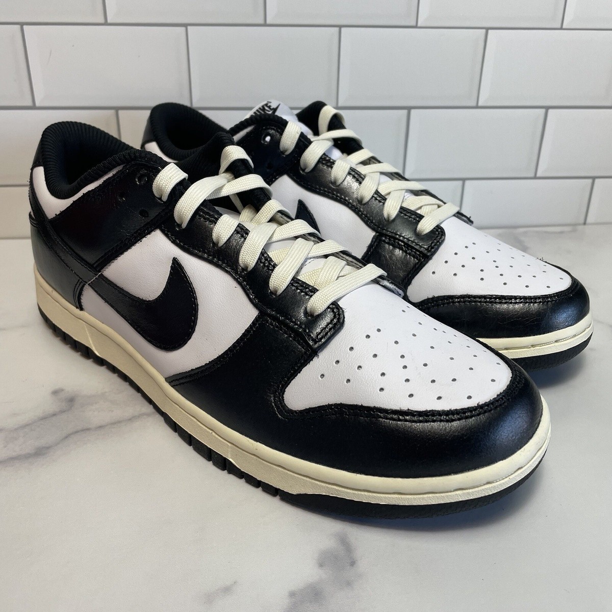 Nike Dunk Low Premium Vintage Panda Shoes FQ8899-100 W 11.5
