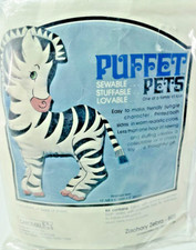 VTG NOS Carousel Crafts Puffet Pets Zachary ZEBRA 803 DO IT YOURSELF KIT