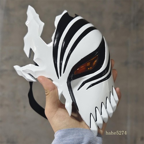 Bleach Kurosaki ichigo Half Mask Red-White Black-White Cosplay Halloween Props - Picture 3 of 13