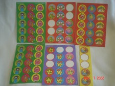 LOT 5 Vtg. ASSORTED SHEETS TREND SCRATCH and SNIFF STICKERS Apple, Licorice  
