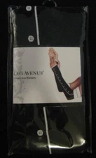 Leg Avenue Black and White Arm Warmers Fingerless Tuxedo Gloves Gangster Costume