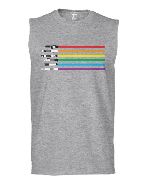 rainbow lightsaber shirt