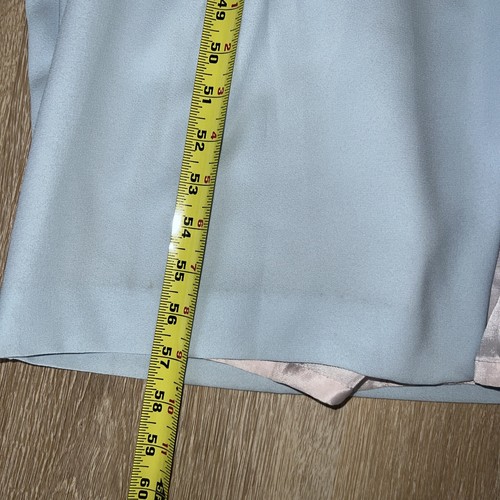 Vintage 90s Y2K Maxi Dress Dave And Johnny Size 4 USA Blue Rhinestone Side Slit - Picture 6 of 18