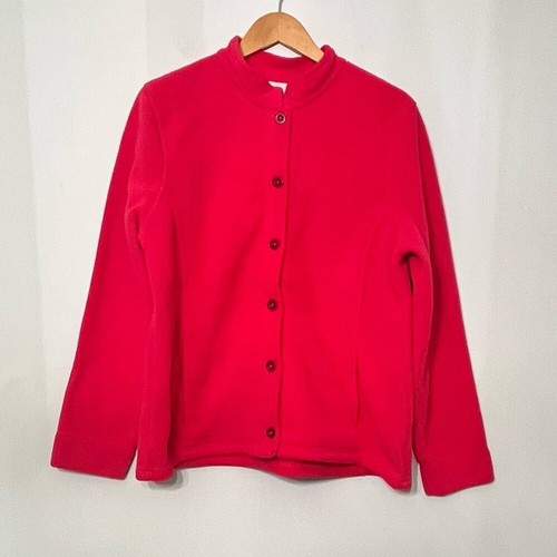 L.L. Bean Jacket Comfort Fleece Button Up Polartec Outdoor Womens XL Pink 290349 - Picture 2 of 9