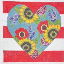 Alice Peterson hand painted needlepoint canvas Colorful Collage patterns 13 ct