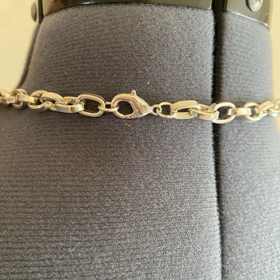 NEW Taramanda Costume Silver-Colored 37” Long Fashion Necklace - Image 4 of 4