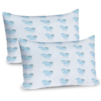 Blue Valentine Wolke 2 Teiliges Kissenbezugs Set 40x80cm
