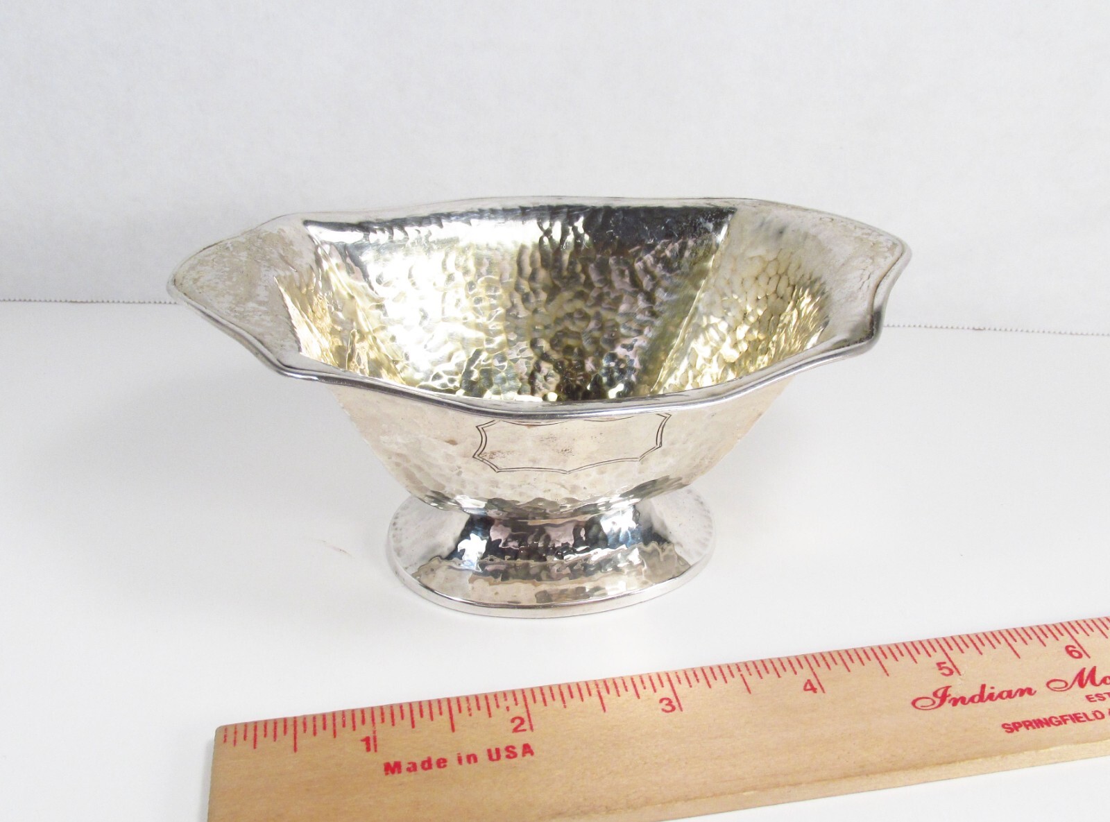 Vintage Tiffany & Co. Makers Sterling Silver Hammered Open Sugar Bowl As-Is